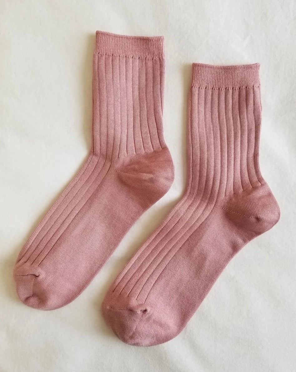 Mercerized Combed Cotton Rib Socks - Beestung Lingerie