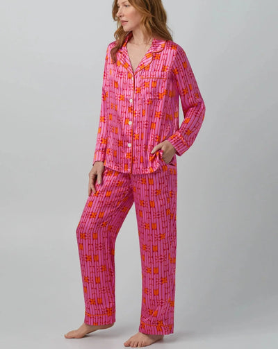 Wallpaper Geo Washable Silk Pajama: BedHead x Trina Turk - Beestung Lingerie