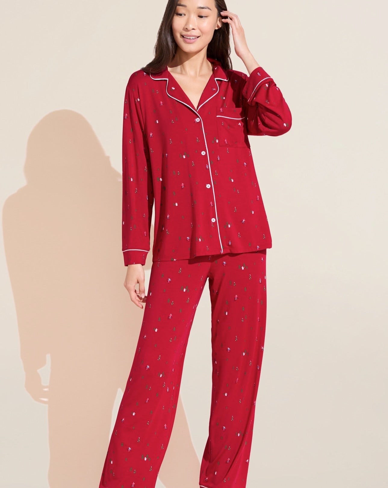 Gisele Printed Pajama: Limited Holiday Edition - Beestung Lingerie