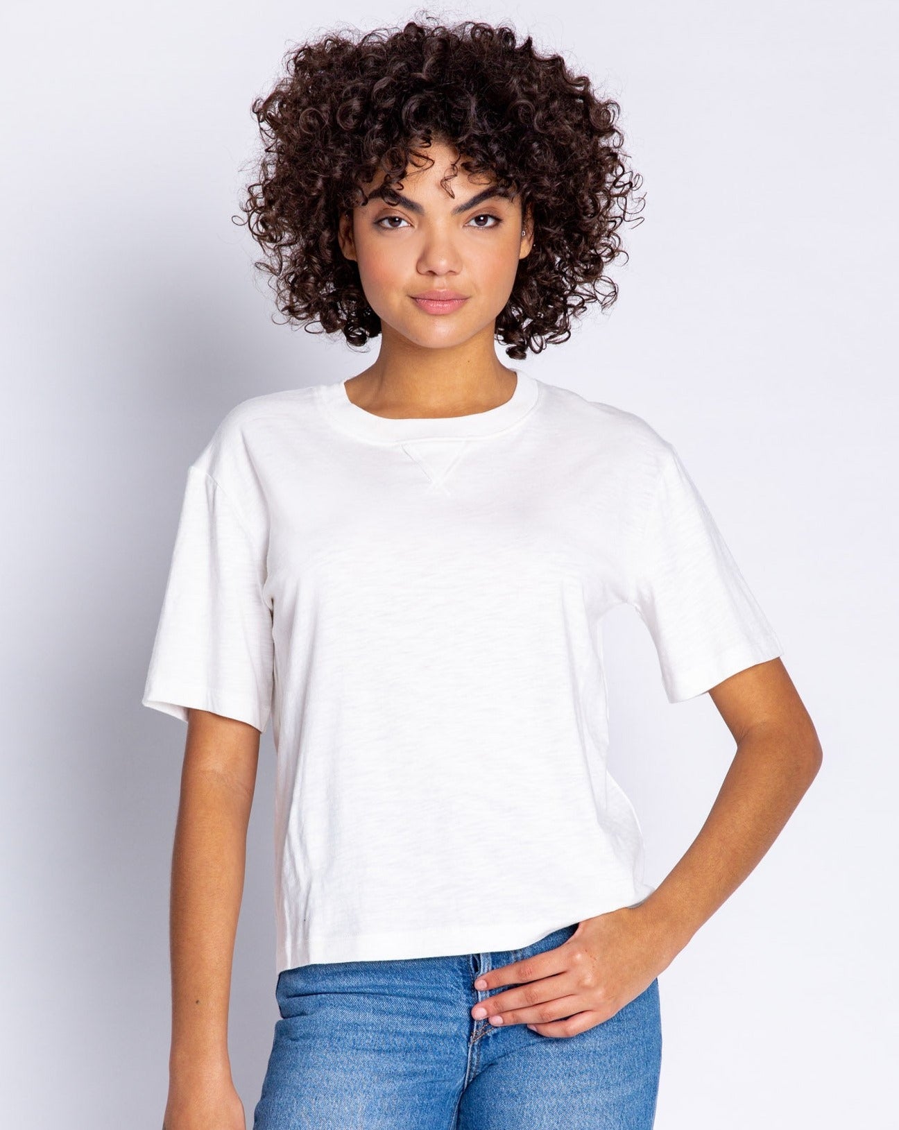 Back To Basics Ivory Tee, Size L - Beestung Lingerie