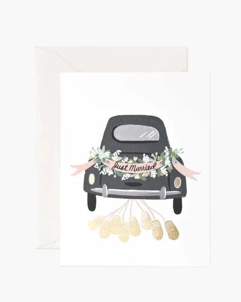 Just Married Getaway Car Card - Beestung Lingerie
