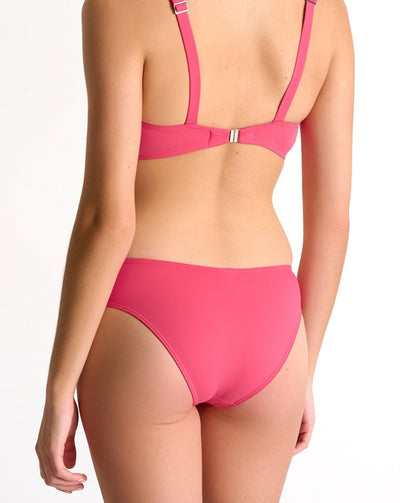 Intemporel Mid-Rise Bikini Bottom: Pink: Size 6 (XS), 8 (S) - Beestung Lingerie