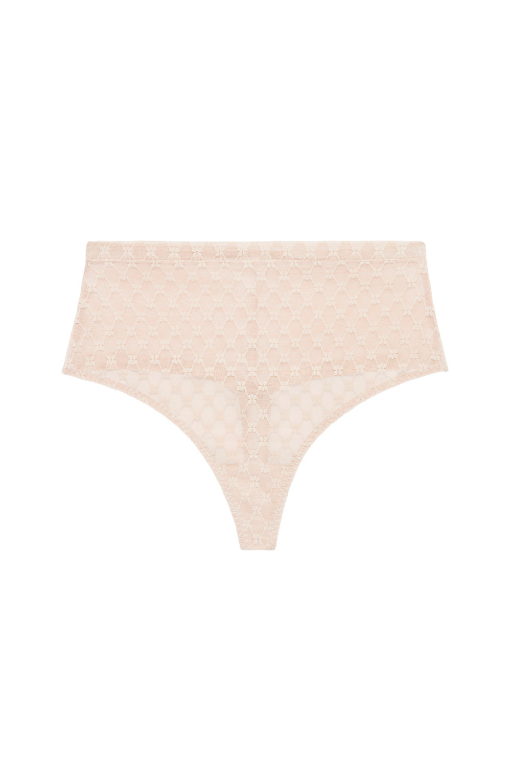 Beige women's underwear on a white background