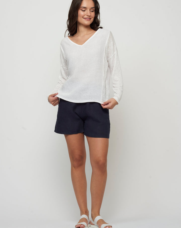 Loose Linen Shorts - Beestung Lingerie