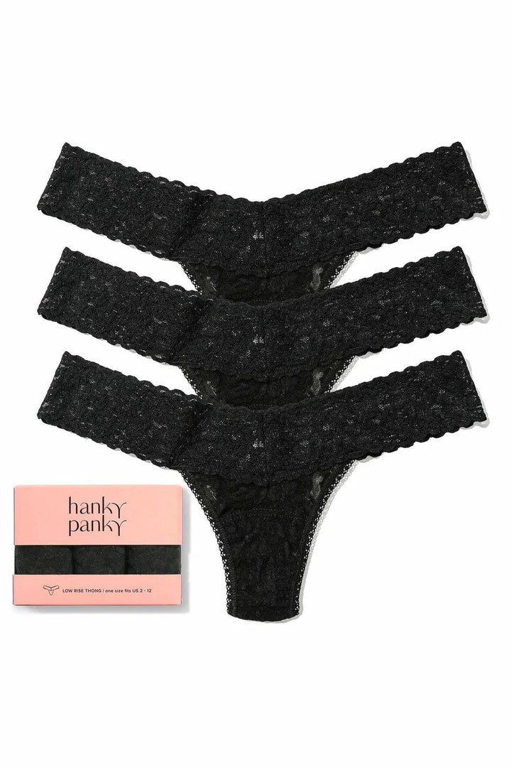 3 Pack Low Rise Thongs