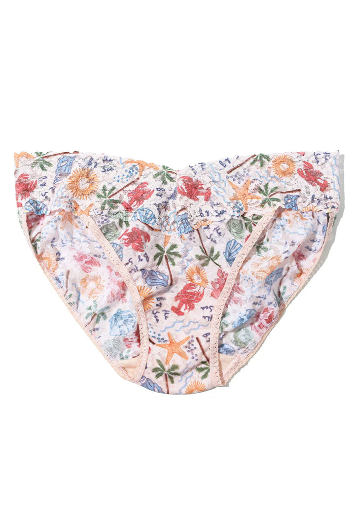 Printed Lace V-kini Panty