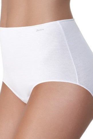 White high-waisted underwear on a white background