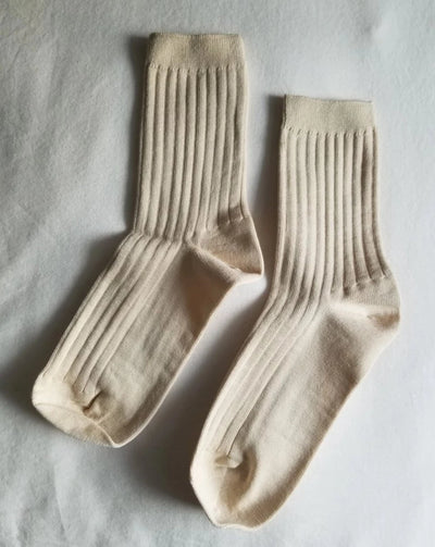 Mercerized Combed Cotton Rib Socks - Beestung Lingerie