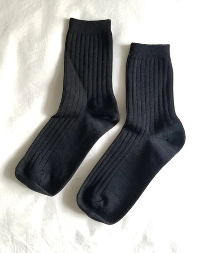 Mercerized Combed Cotton Rib Socks