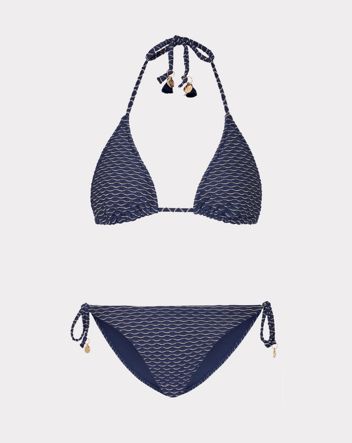 Textured Waves Bikini Set - Beestung Lingerie