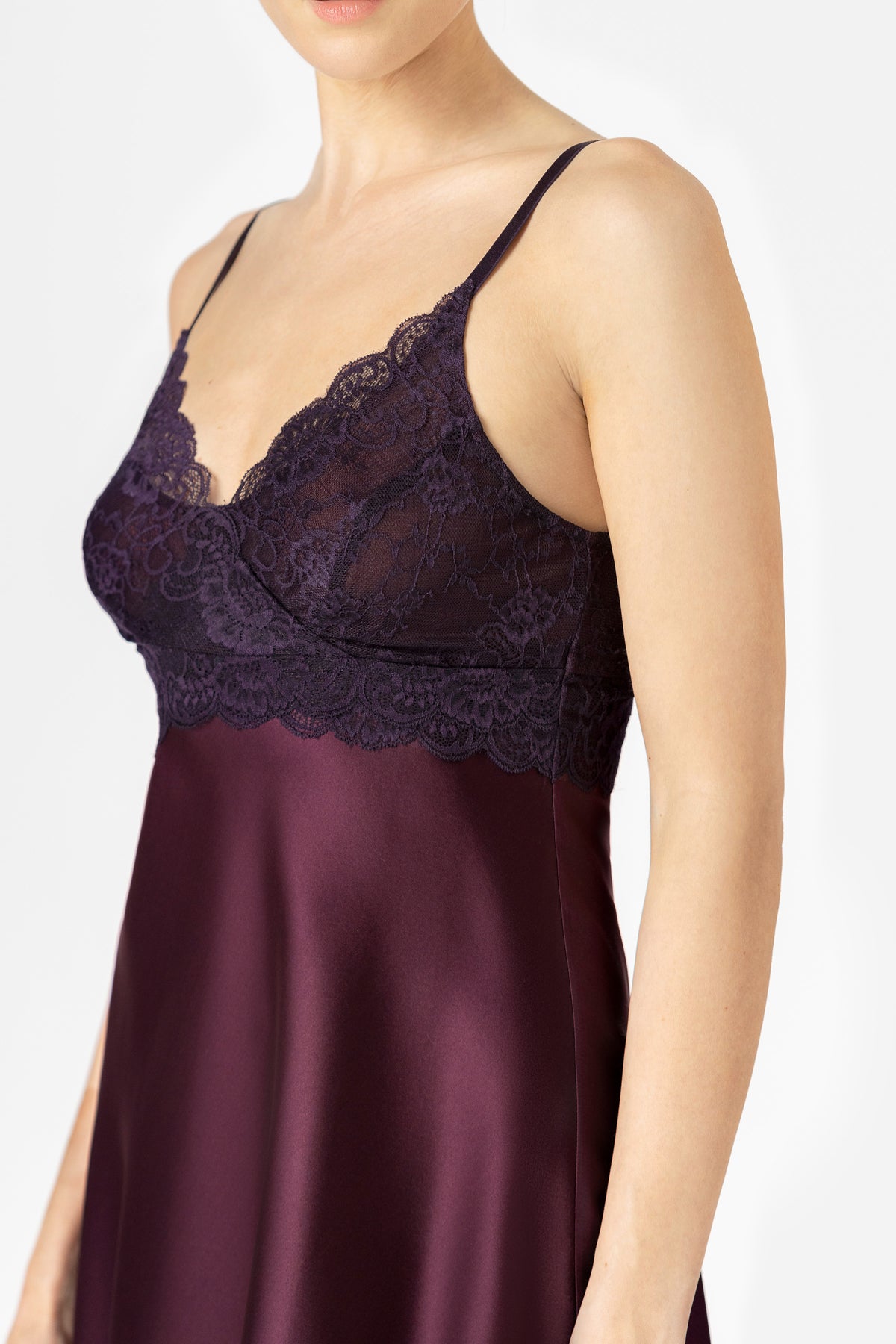 ARDENE LUSH BUST SUPPORT CROSS OVER SILK CHEMISE – Expect Lace