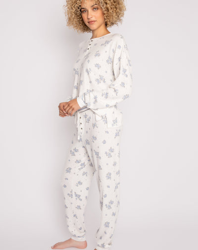 PJ Salvage Shine Bright Classic Flannel Pajama Set in Charcoal