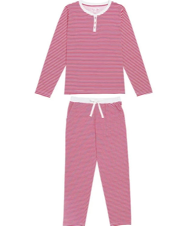 Red Stripe Cotton PJ Set - Beestung Lingerie