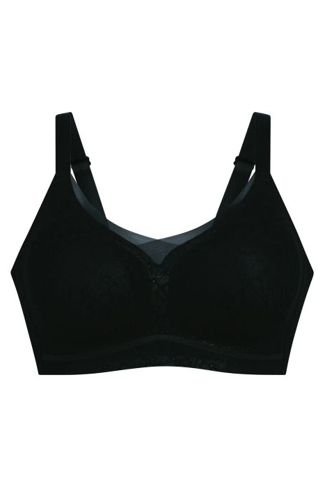 Black bra on a white background