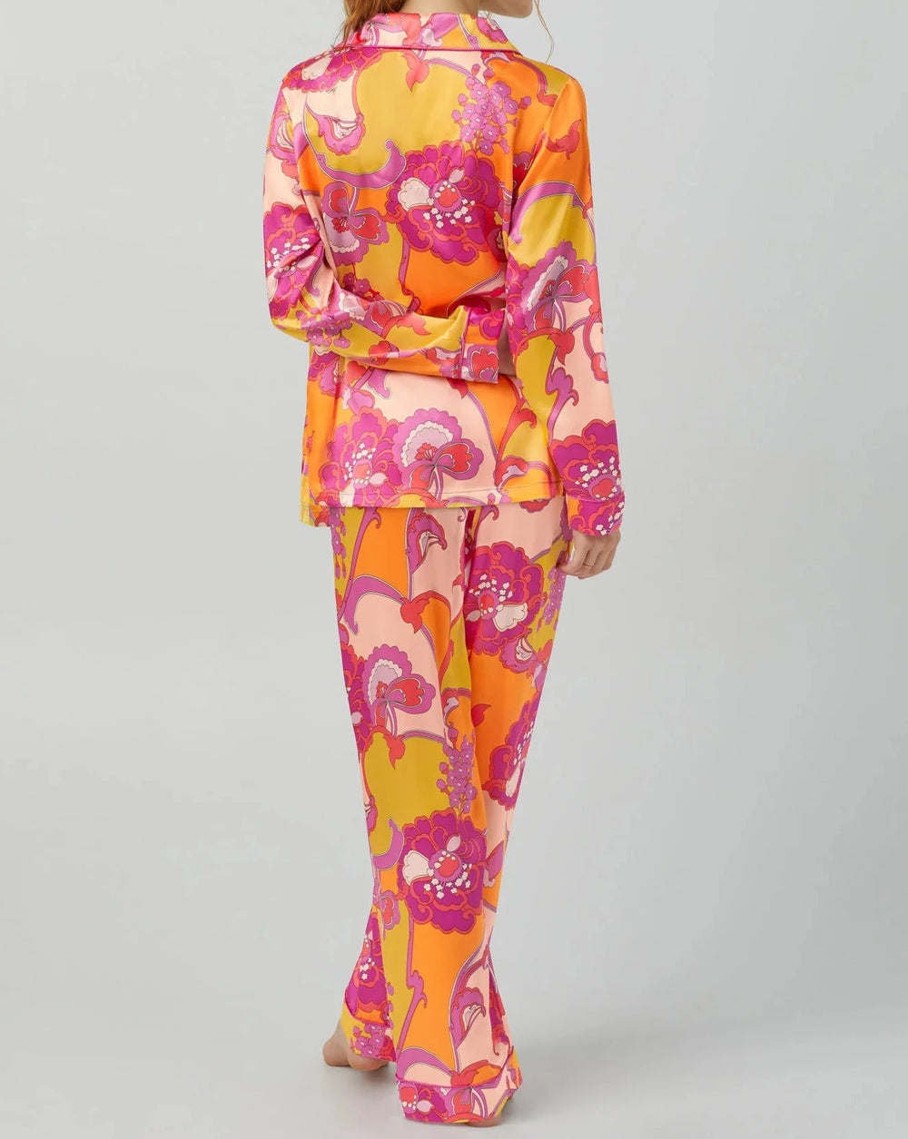 Apache Bloom Washable Silk Pajama: BedHead x Trina Turk - Beestung Lingerie