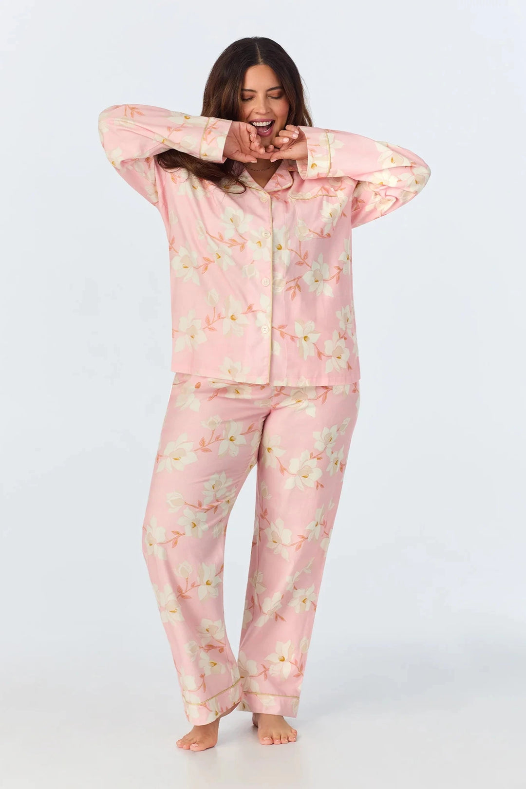 Magnolia Blossom Flannel PJ Set