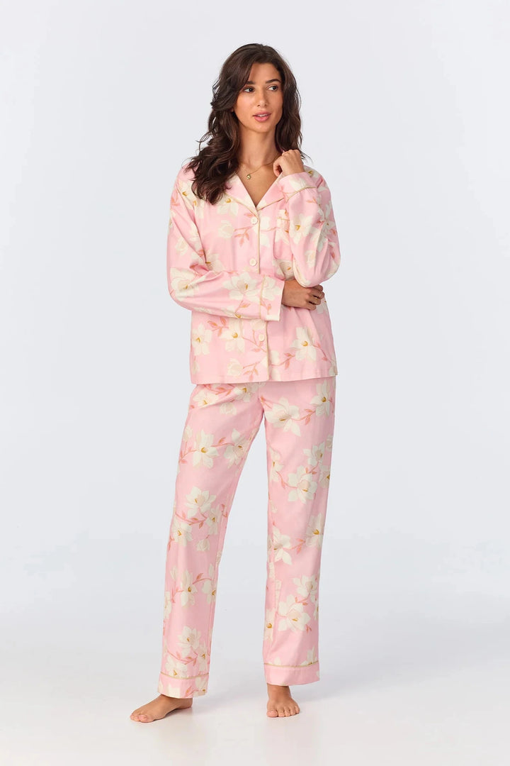 Magnolia Blossom Flannel PJ Set