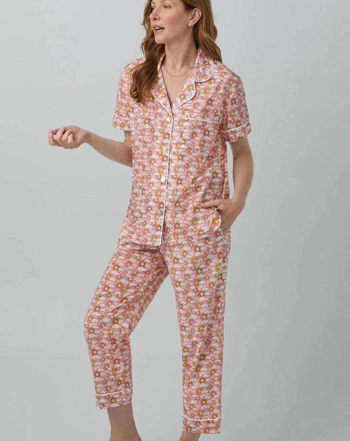 Follow The Sun Cropped Cotton PJ Set Made With Liberty Fabric - Beestung Lingerie