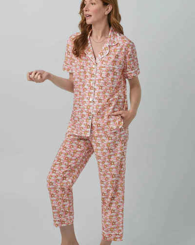 Follow The Sun Cropped Cotton PJ Set Made With Liberty Fabric