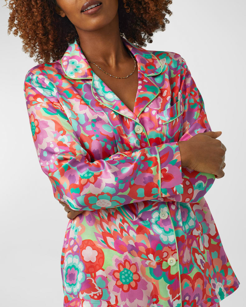 Summer Floral Washable Silk Pajama: BedHead x Trina Turk - Beestung Lingerie