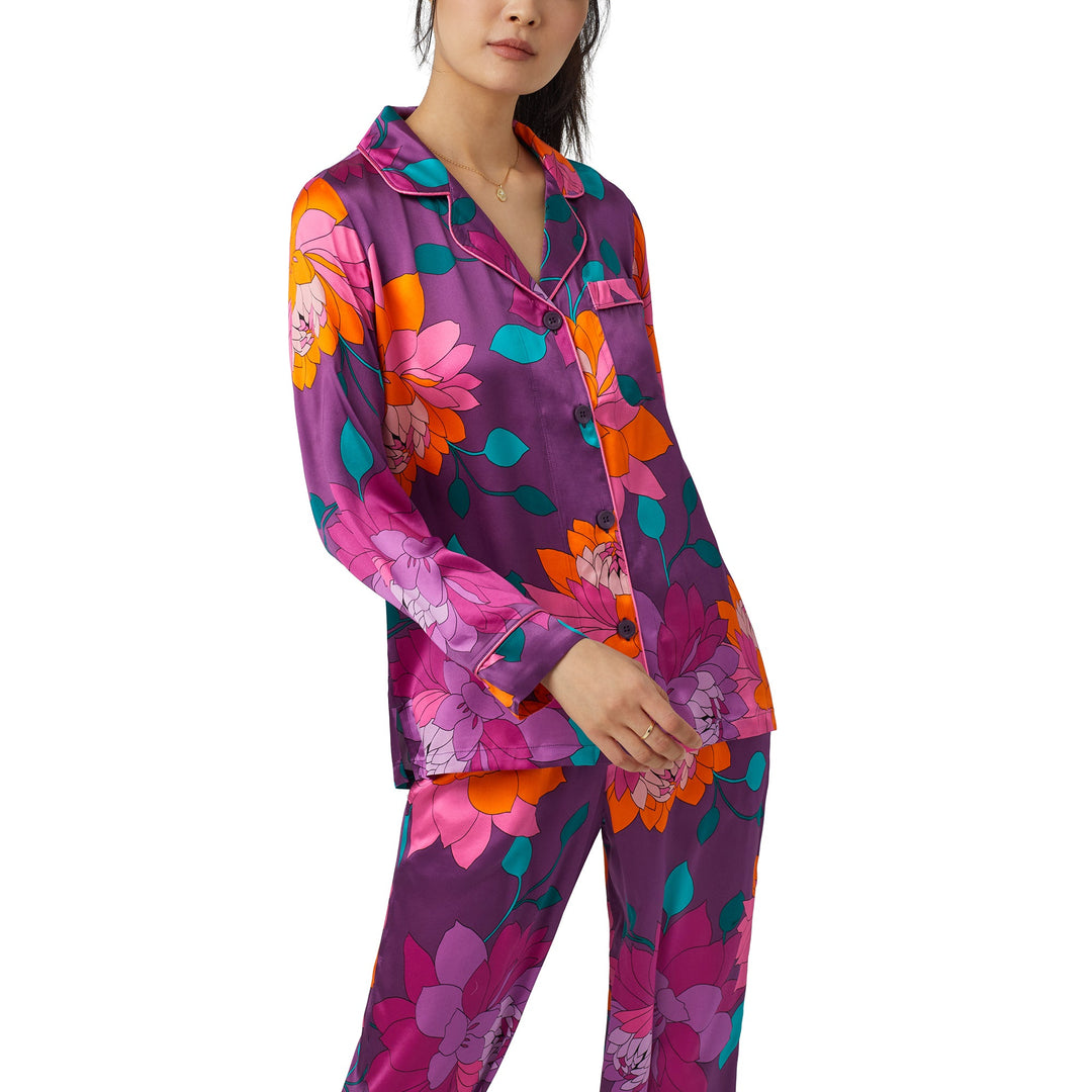 Evening Bloom Washable Silk Pajama: BedHead x Trina Turk: Size XS, L, XL - Beestung Lingerie