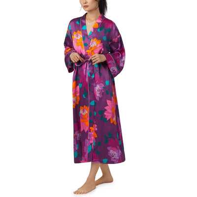 Evening Bloom Washable Silk Robe: BedHead x Trina Turk: Size L/XL
