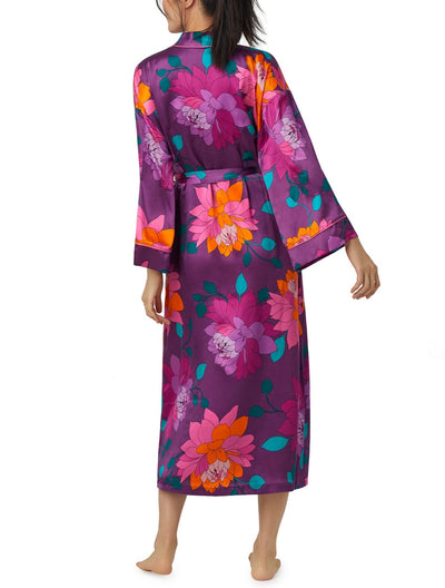 Evening Bloom Washable Silk Robe: BedHead x Trina Turk: Size L/XL - Beestung Lingerie