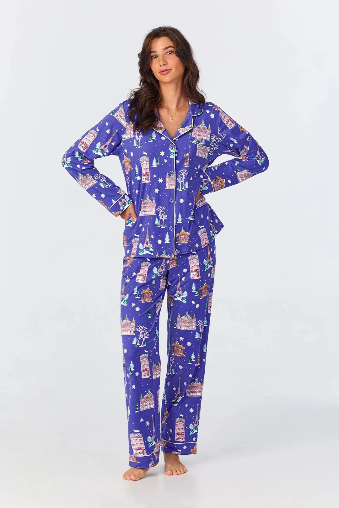 Winter In Paris Stretch Cotton PJ Set