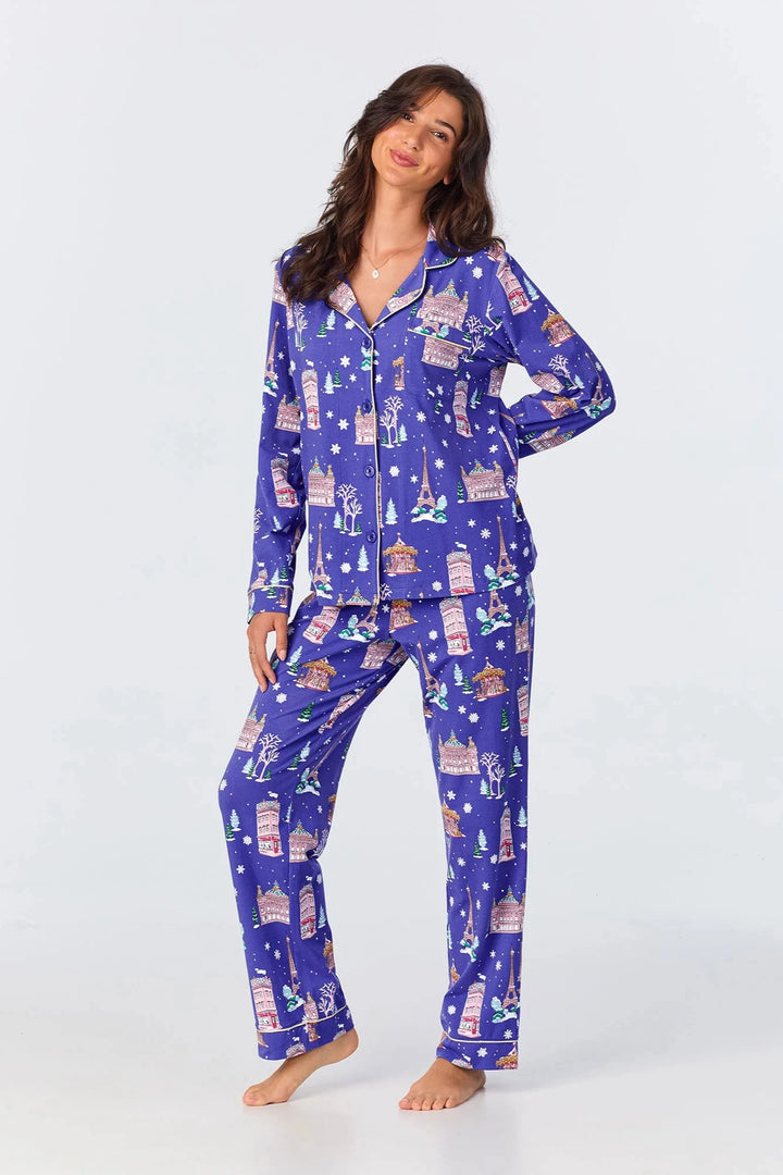 Winter In Paris Stretch Cotton PJ Set