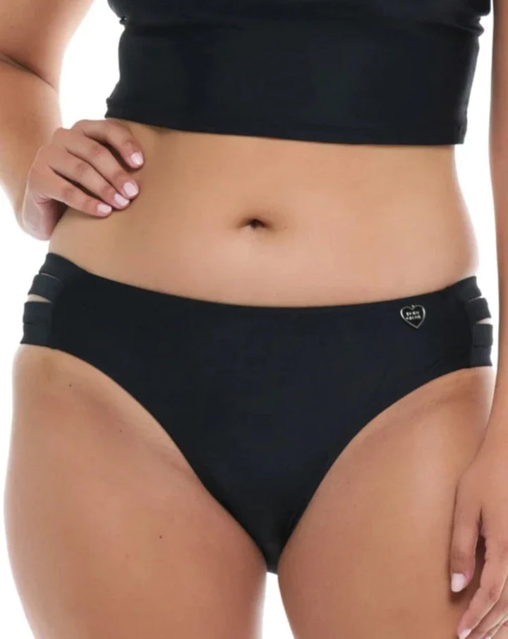 Nuevo Contempo Bikini Bottom- Black - Beestung Lingerie