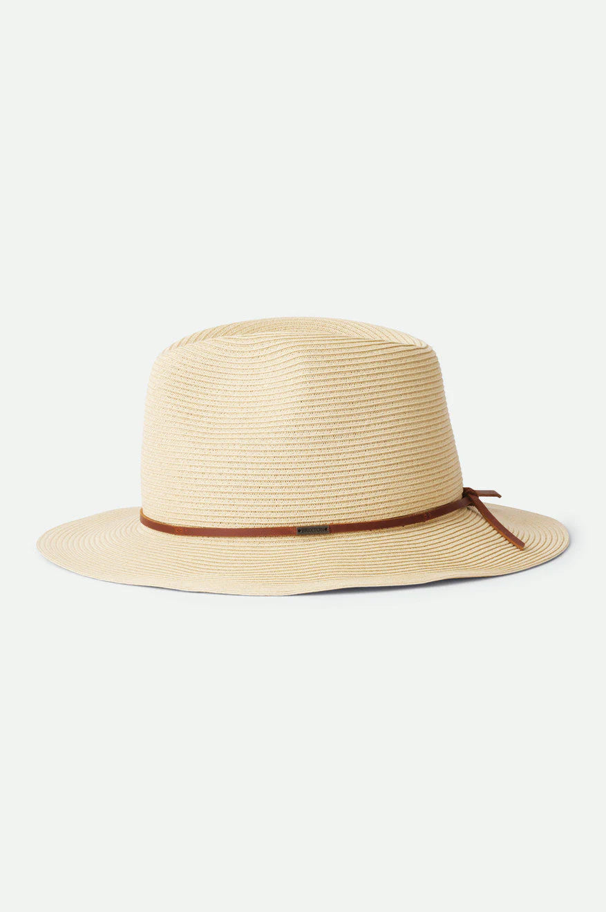 Wesley Straw Packable Fedora Hat