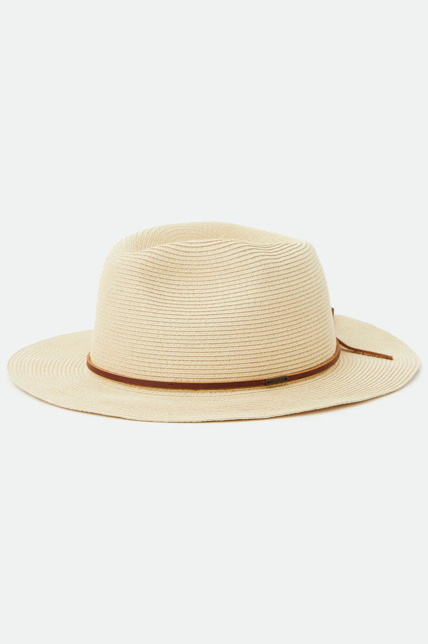 Wesley Straw Packable Fedora Hat