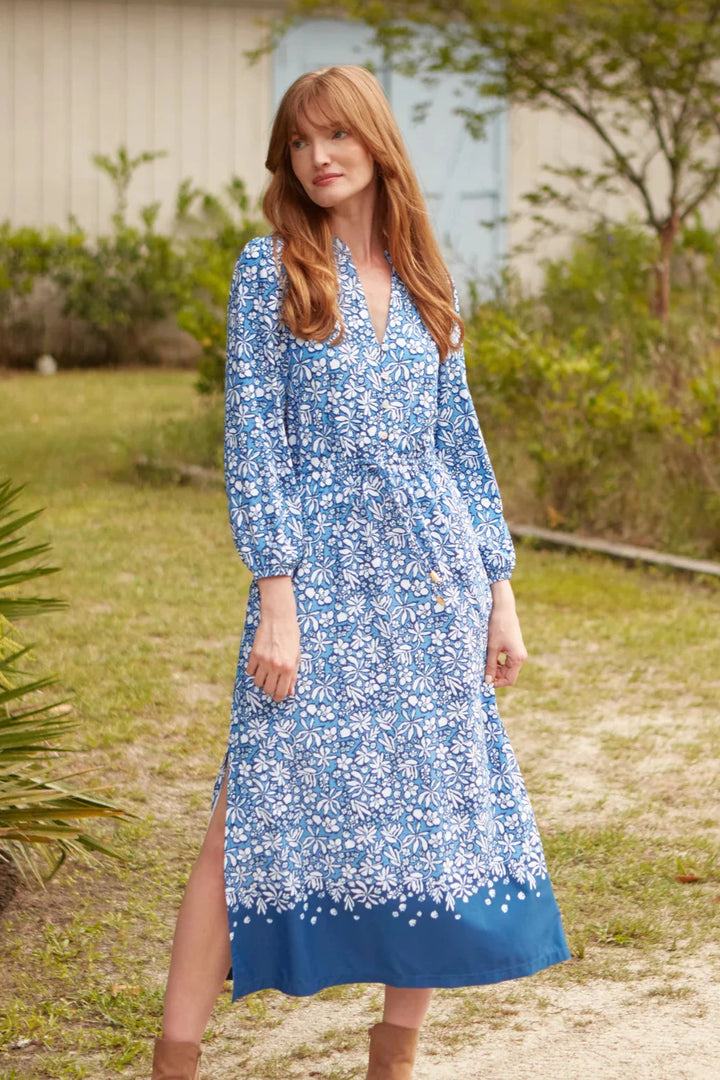 Seaside Navy Button Down Maxi Dress