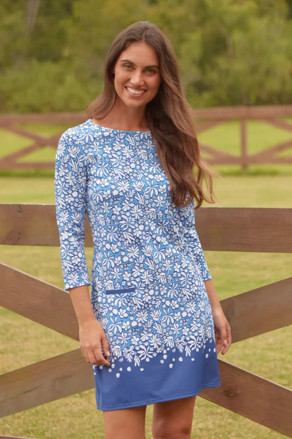 Seaside Navy Cabana Shift Dress