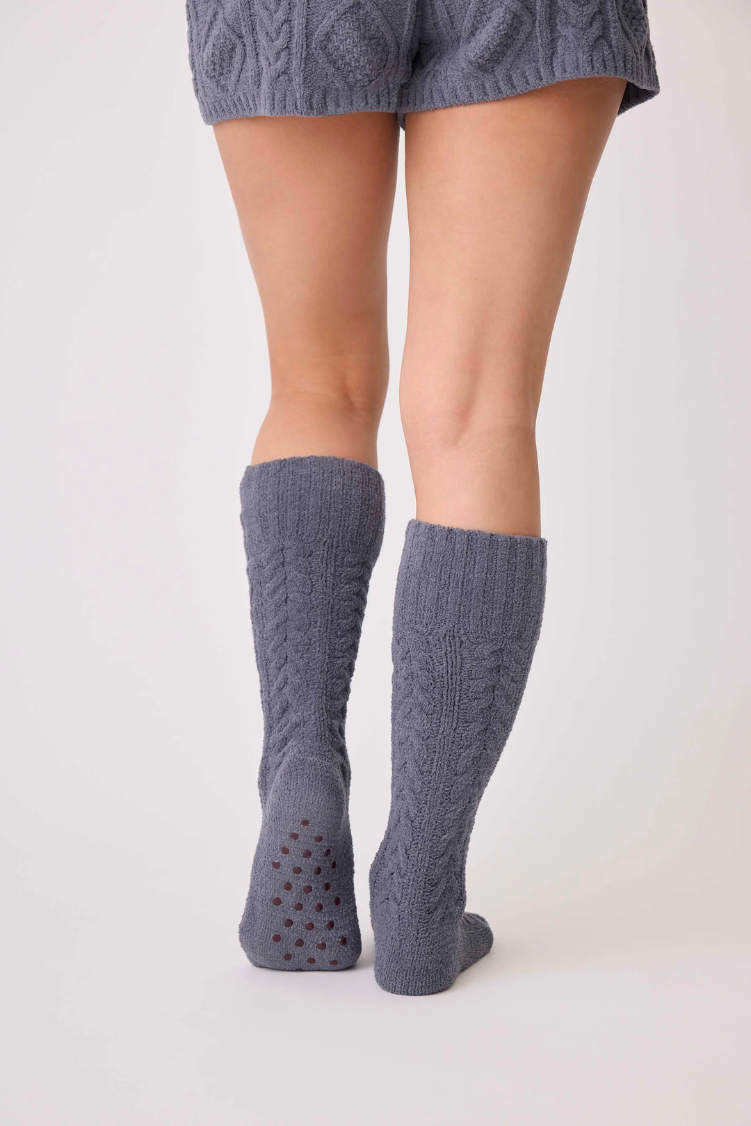 Chenille Cozy Cable Knee Socks