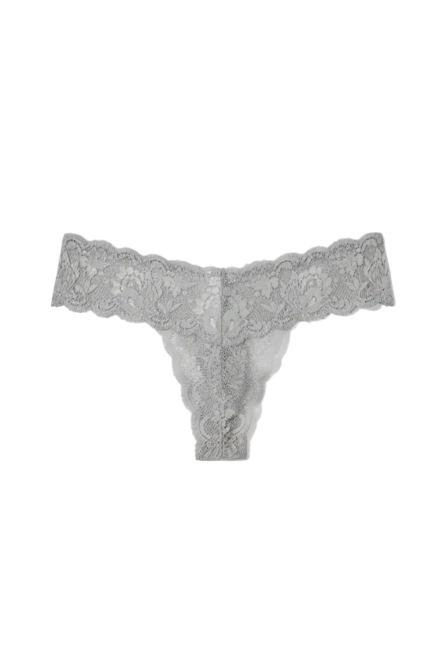 Dove Grey Lace Underwear Flatlay