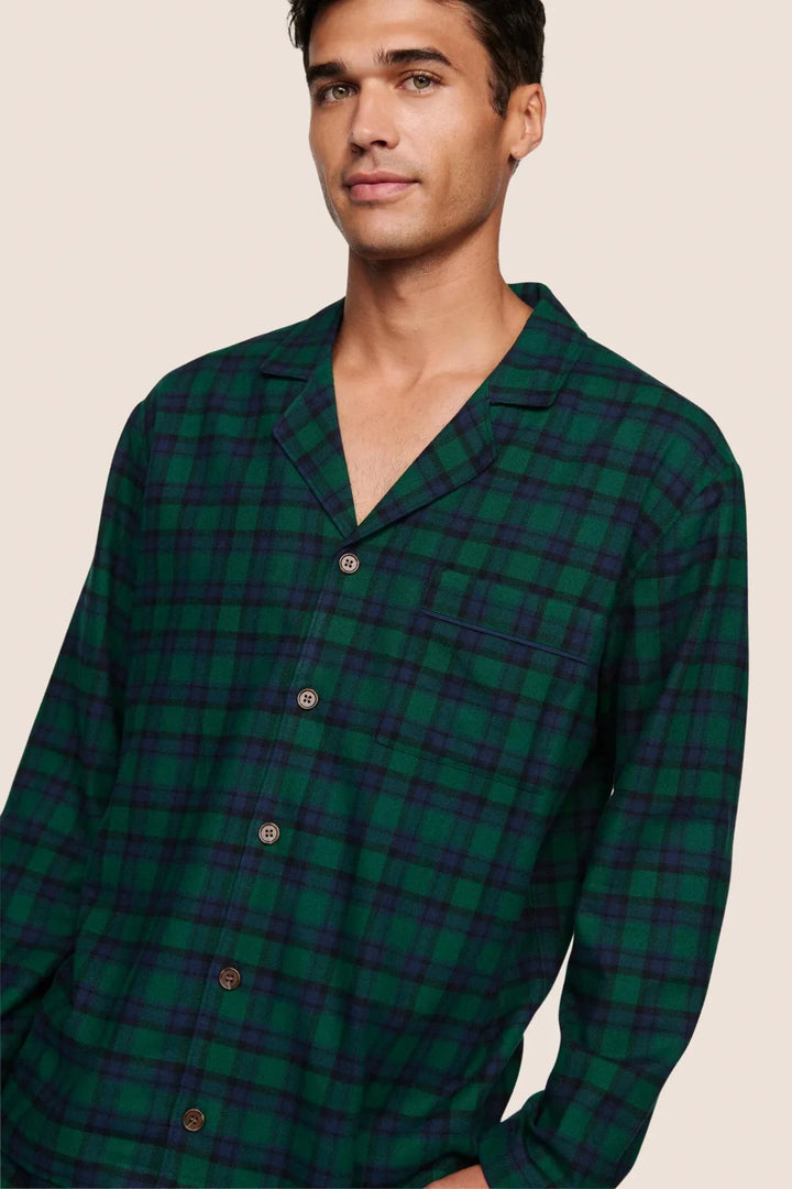 Flannel Mens Long PJ Set