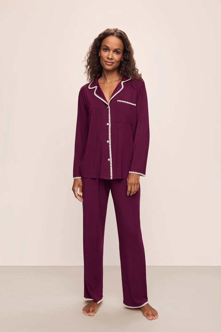 Frida Long PJ Set: Plum