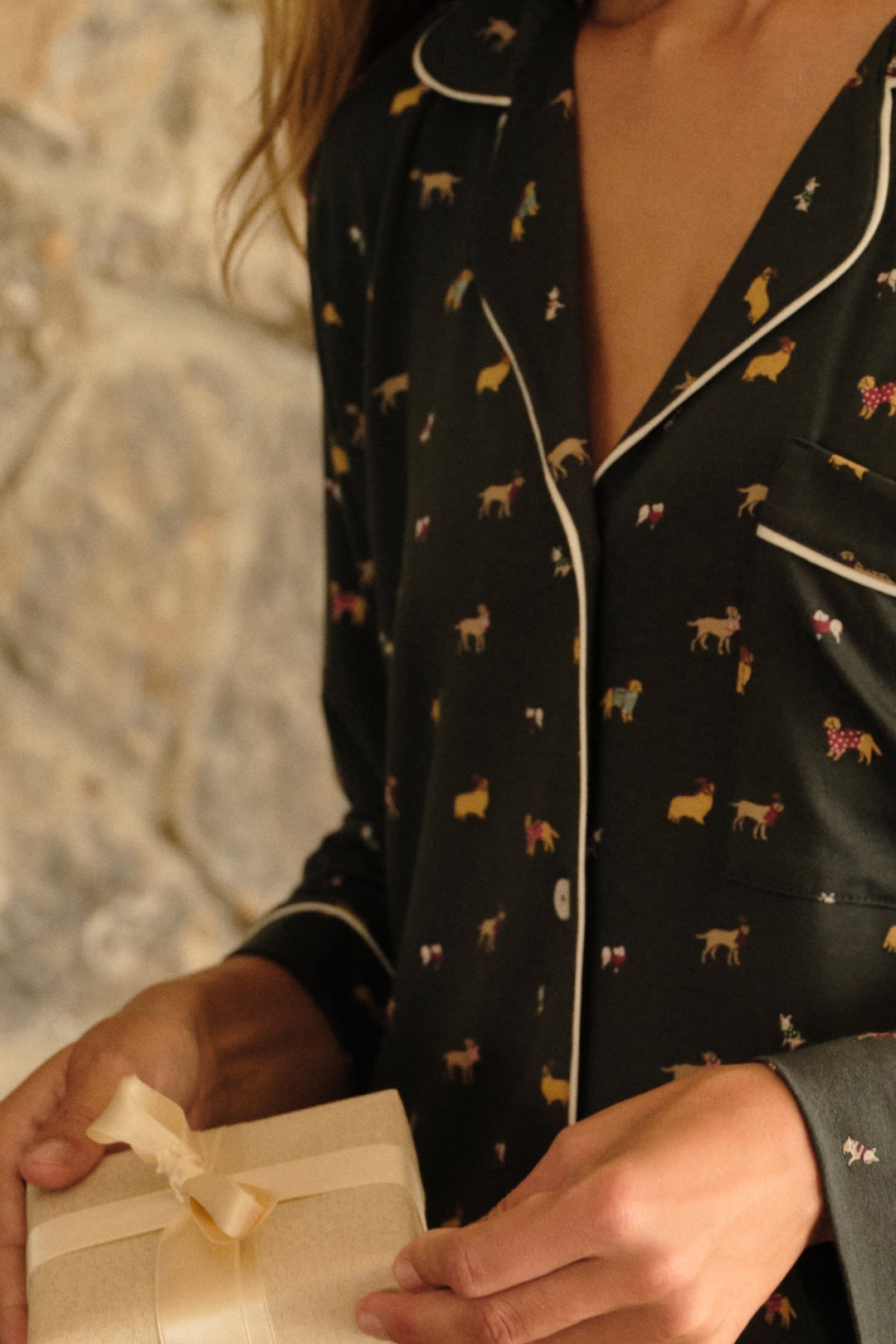 Gisele Holiday Printed Long PJ Set