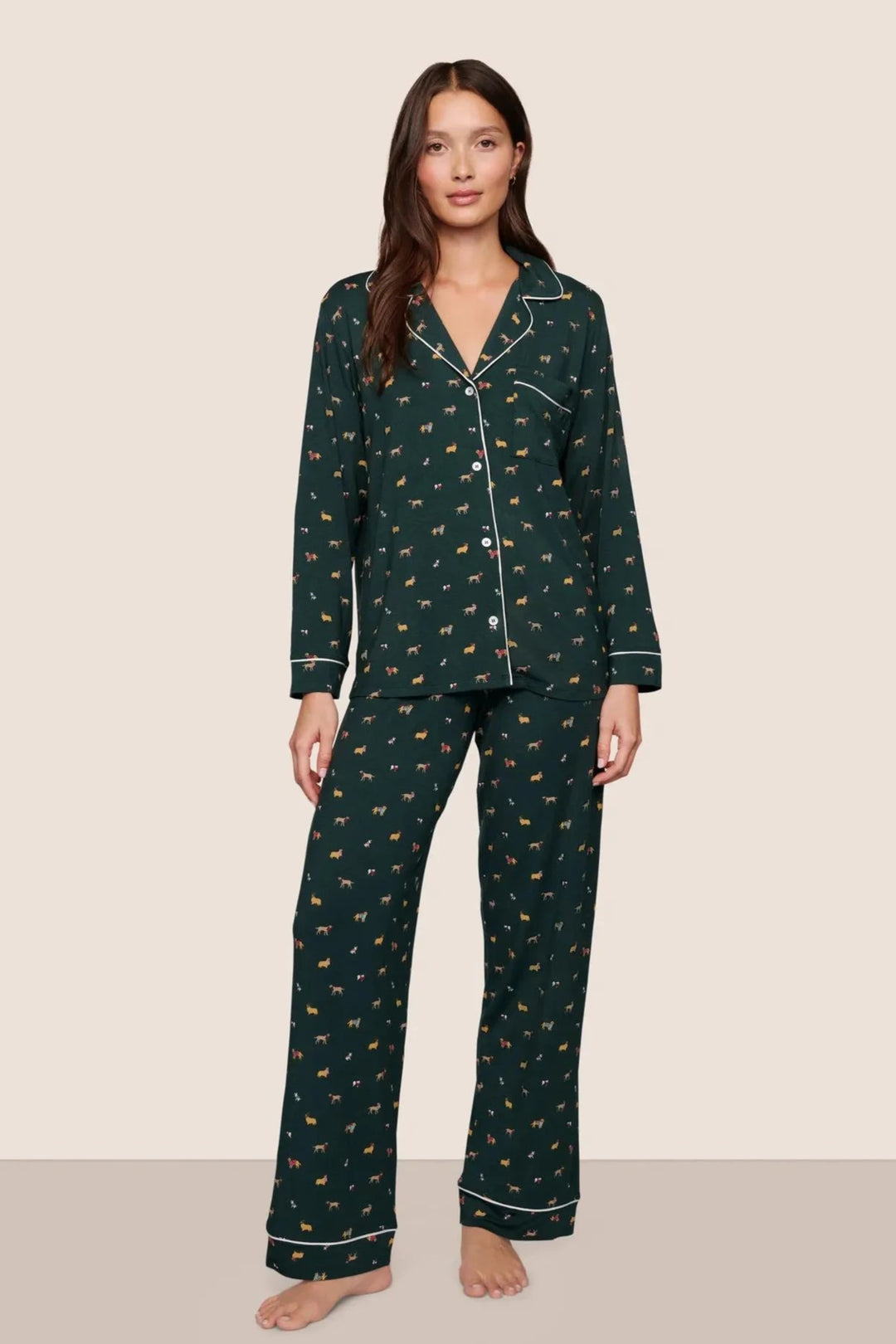 Gisele Holiday Printed Long PJ Set