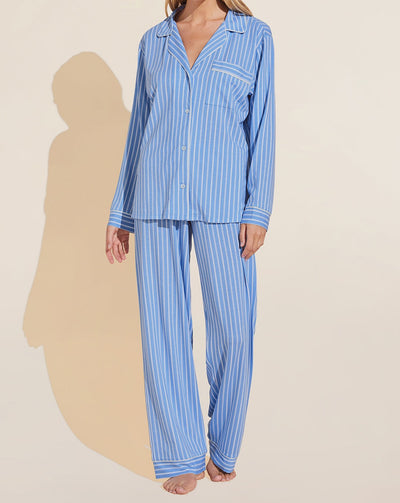 Gisele Printed Pajama: Nordic Stripes - Beestung Lingerie