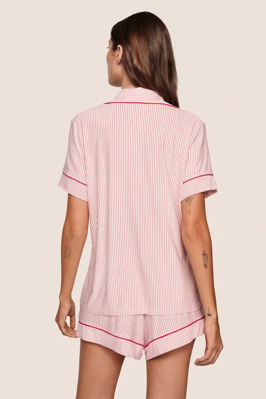 Gisele Duo Stripe Printed Relaxed Short PJ Set