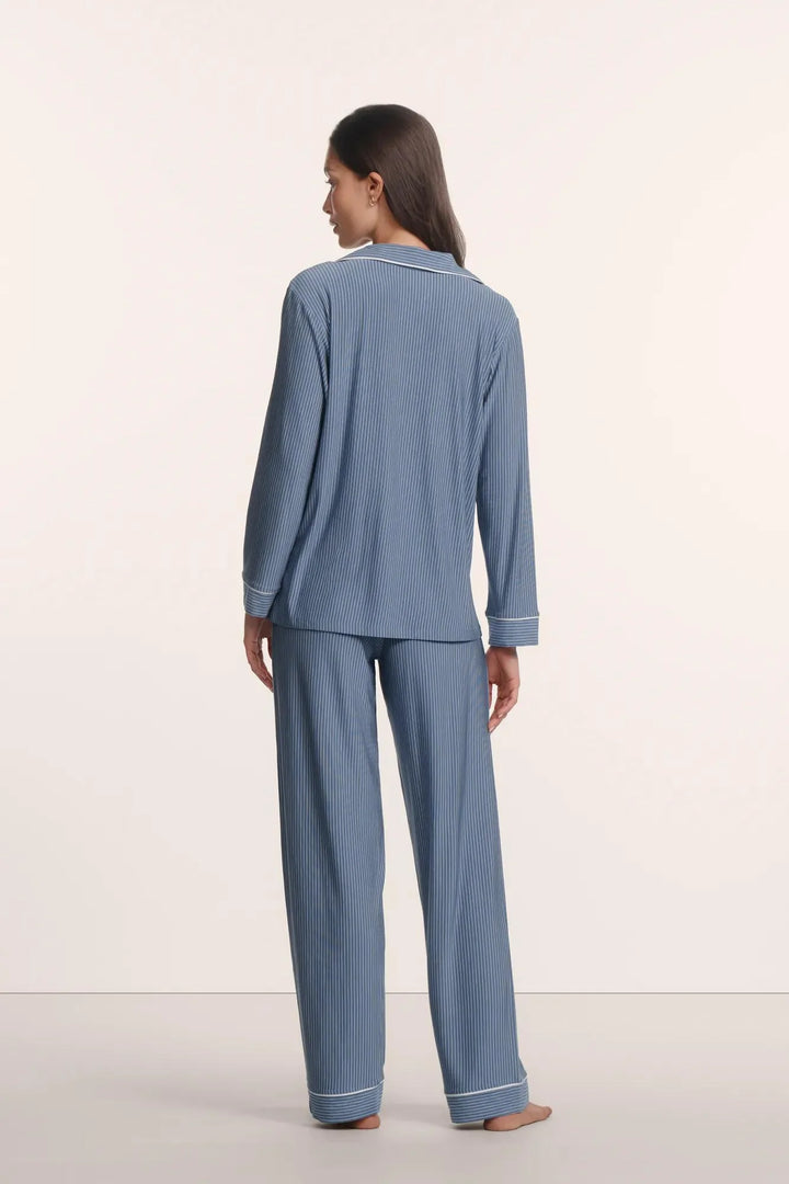 Gisele Duo Stripe Printed Long PJ Set