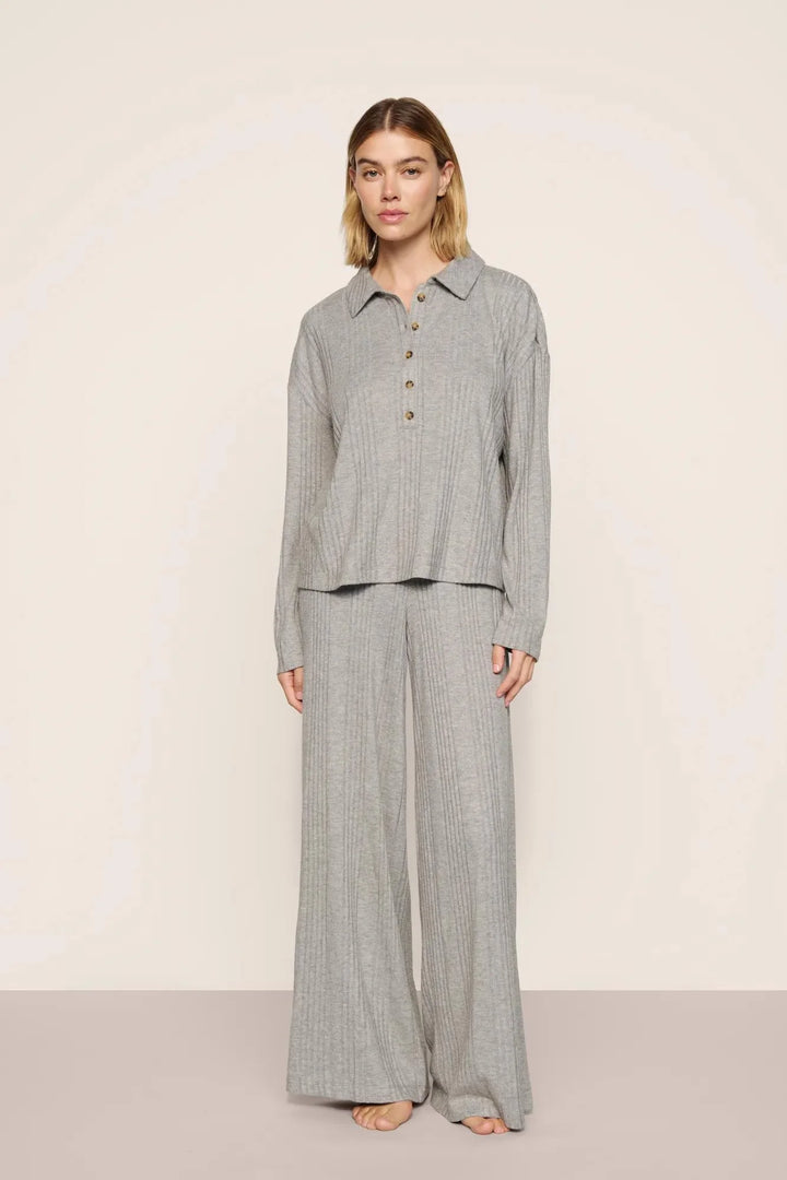 Verigated Rib Long Sleeve & Pant Set