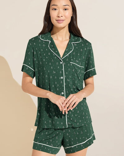 Gisele Printed Relaxed Short PJ Set: Limited Holiday Edition