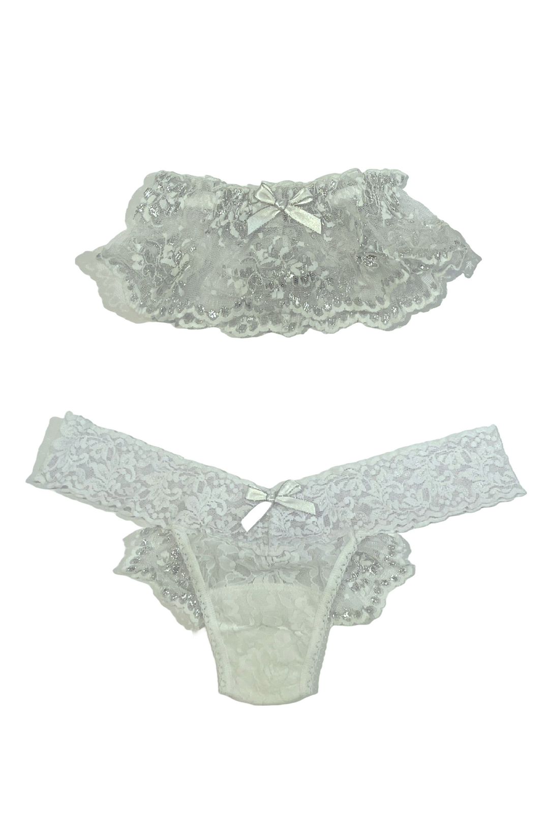 Sterling Lace Thong & Garter