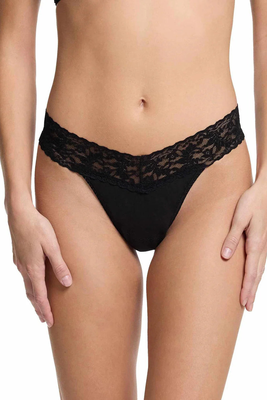 Black cotton underwear on a white background
