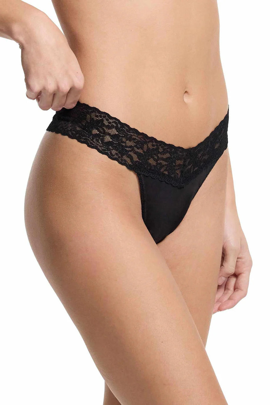 Black cotton underwear on a white background