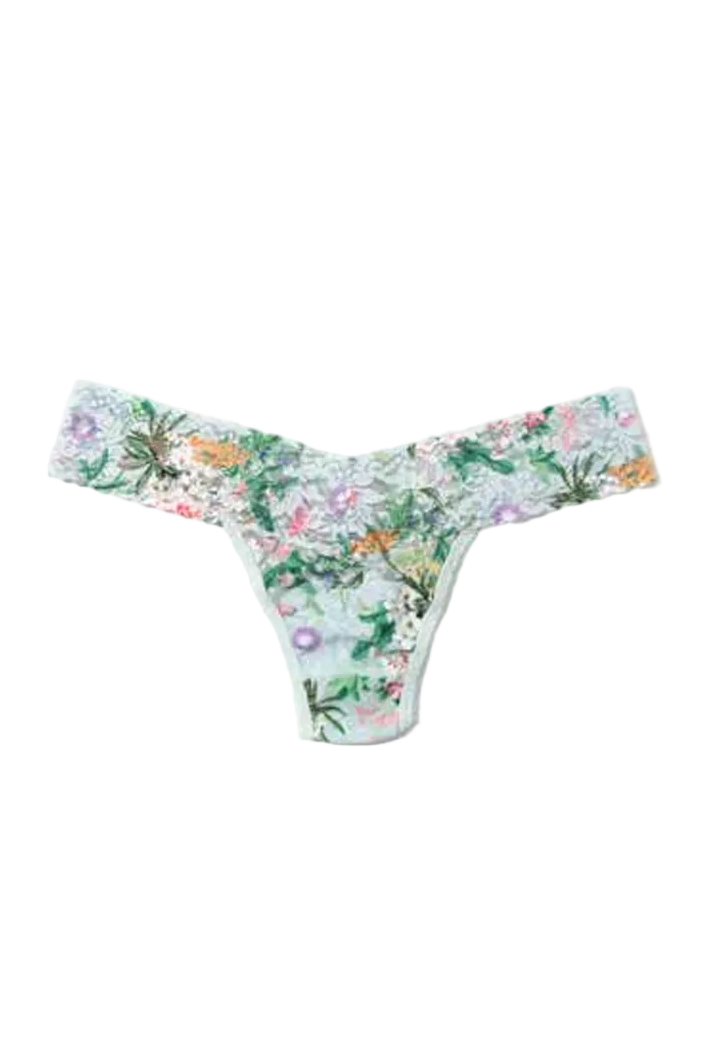 Floral-patterned bikini bottom on a white background