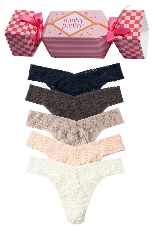 Cozy Neutrals- 5 Pack Original Rise Thongs